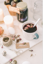 hibiscus flower tea self care ambiance