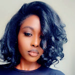 Influencer selfie- black woman skincare